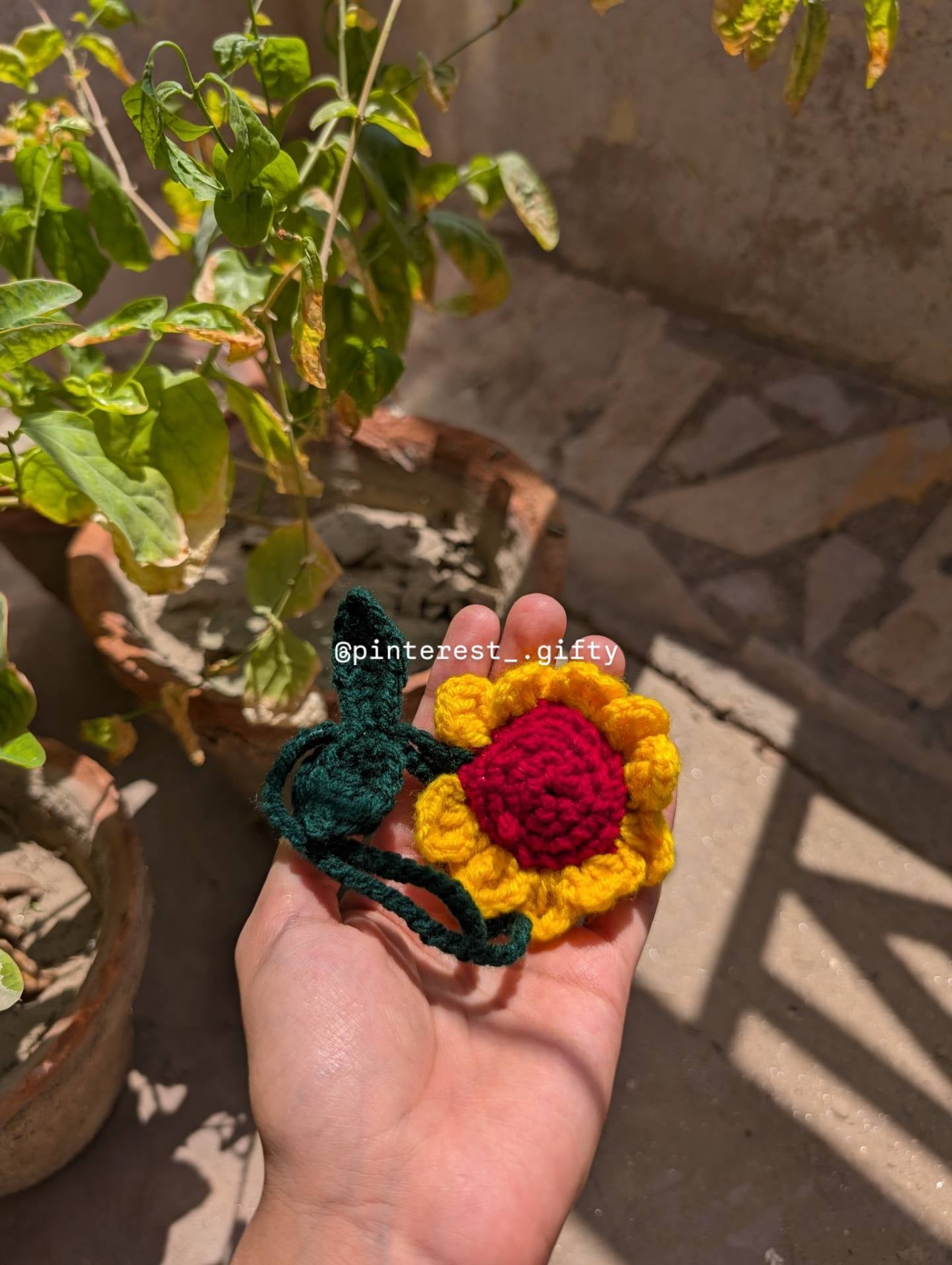 Handmade Crochet Sunflower  Keychain – Aesthetic Knitted Flower Scrunchie Charm, Cute Hair Accessory & Wristlet
