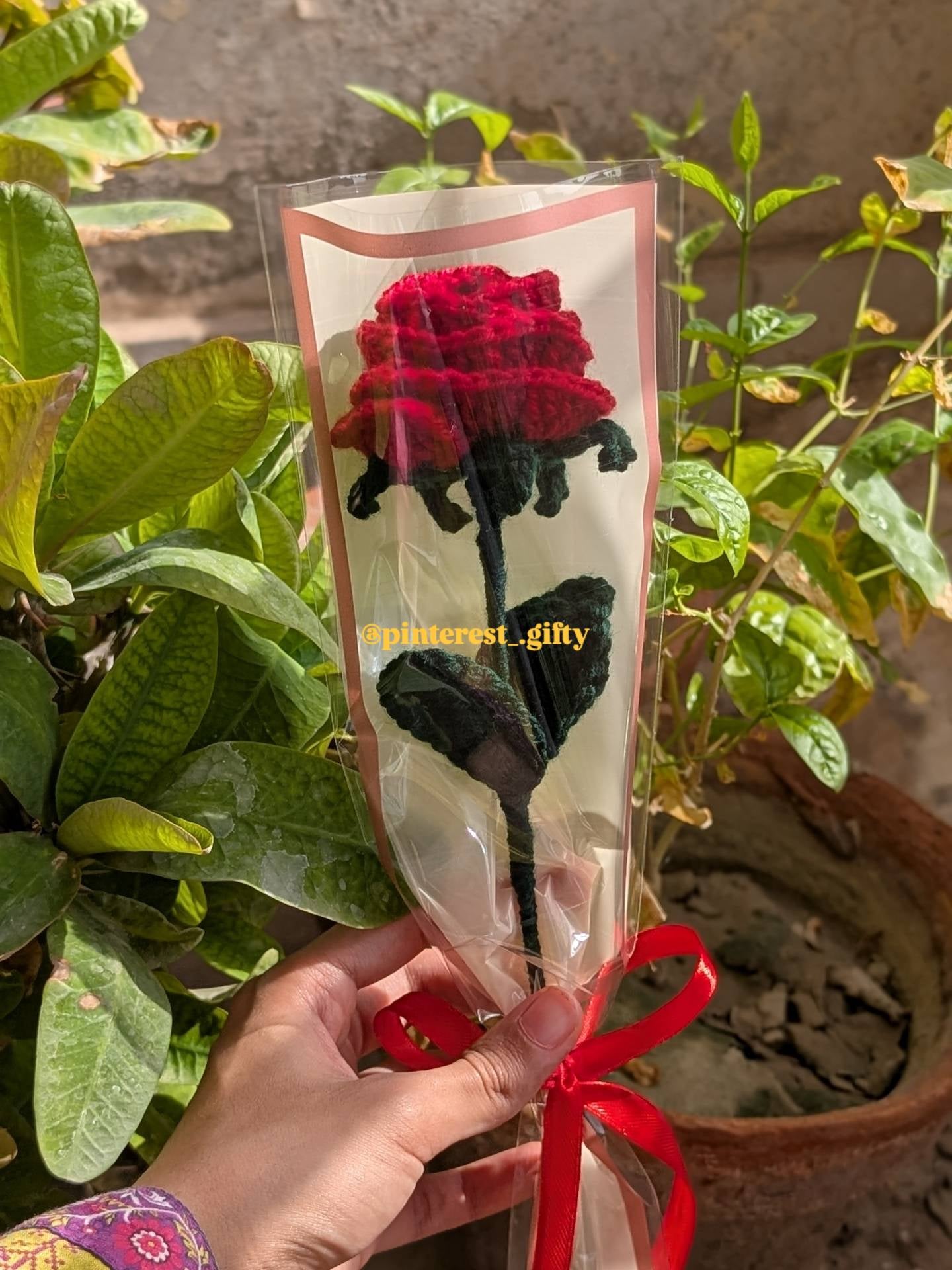Handmade Crochet Single Stem 5 Flower Collection – Custom Mix & Match Knitted Tulips, Roses & Lavender Gift Stems