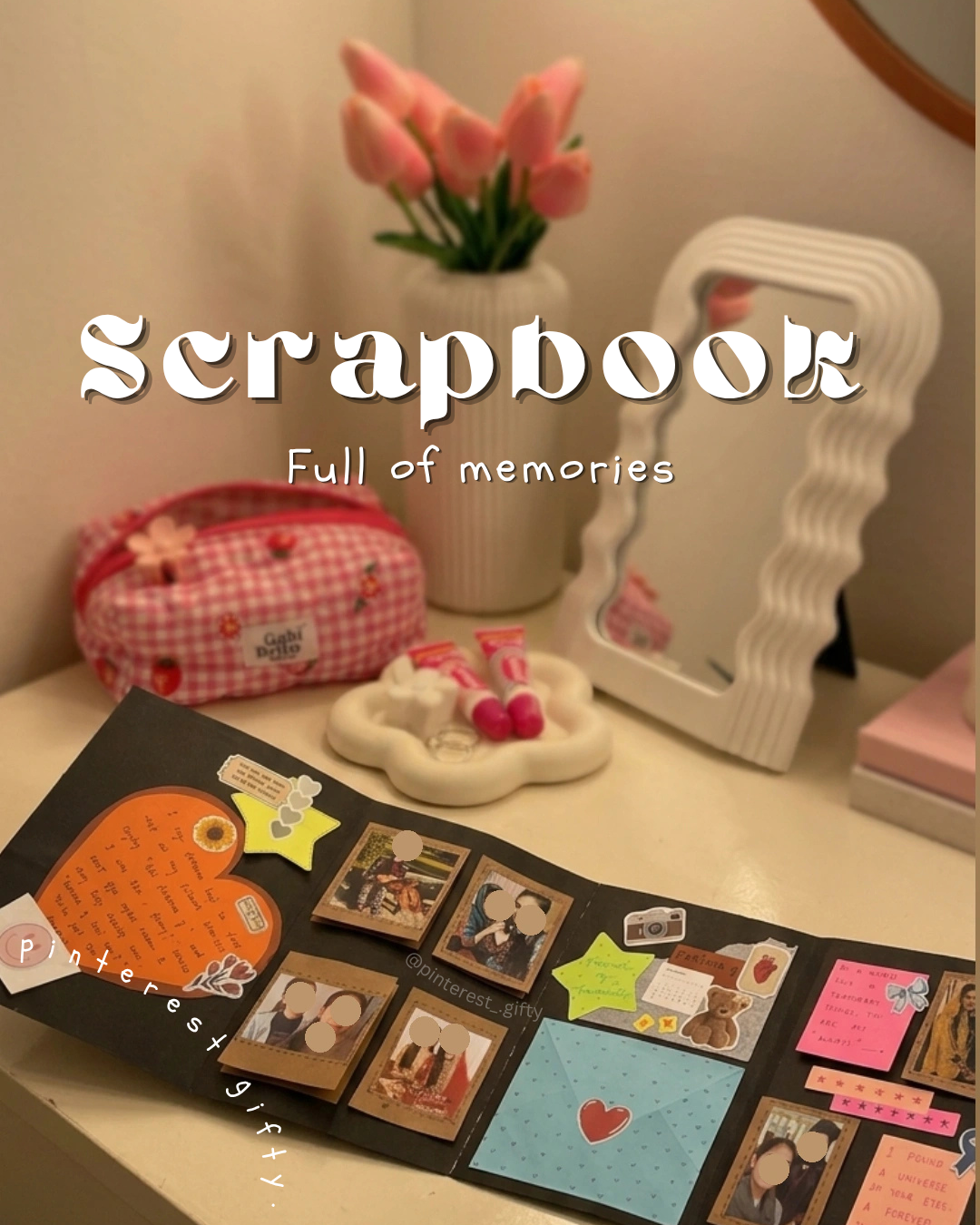 Customized Handmade Memory Scrapbook Album / Accordion Folding Photo Gift