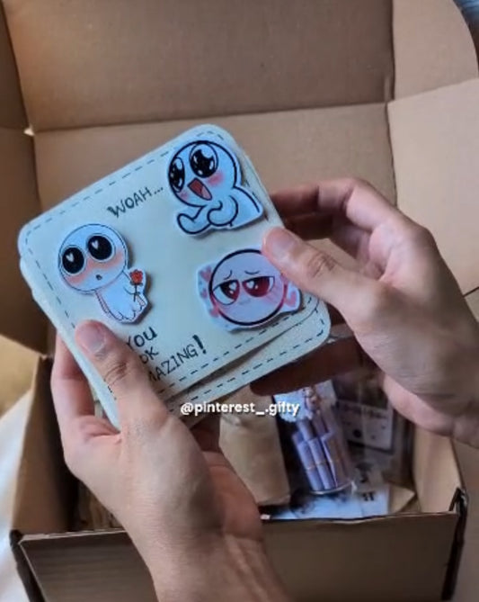 12 Pcs Cute Chibi Couple Card Set - Relatable Love Notes & Fun Interaction Cards for Couples