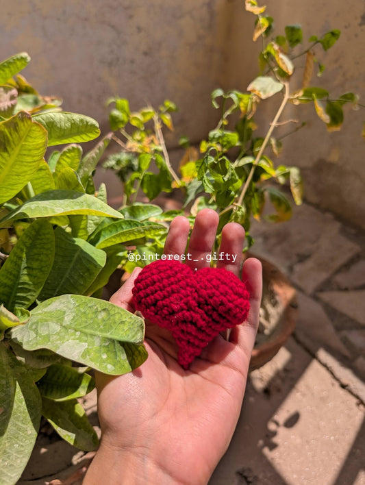 Handmade Crochet Heart Plush Keychain – Cute Pastel Amigurumi Bag Charm, Romantic Couple & Best Friend Gift